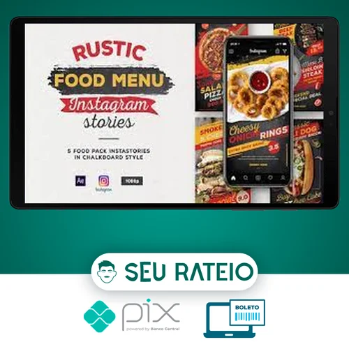 Menu Rústico de Comida - Instagram Stories