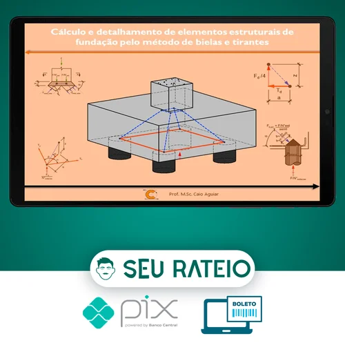 Cálculo e Detalhamento de Elementos Estruturais de Fundação pelo Método de Bielas e Tirantes - Caio Aguiar