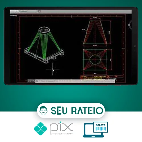 Traçado de Caldeiraria Essencial CAD 2D e 3D - Render